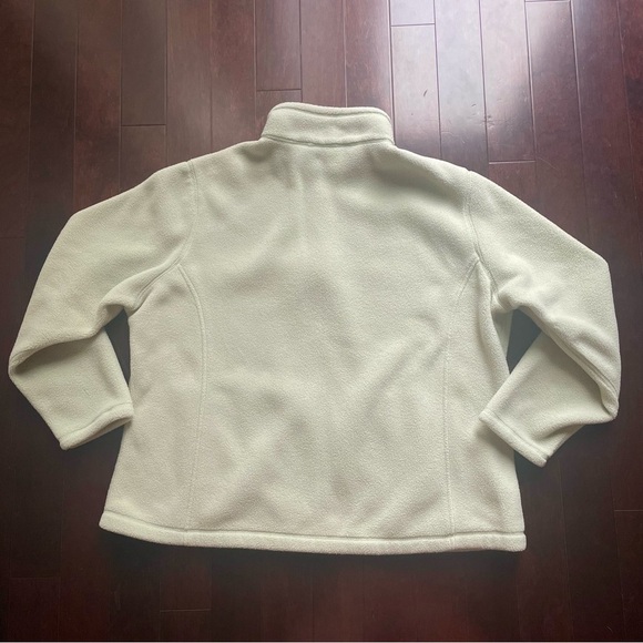 Eddie Bauer Light Green Fleece Full Zip Jacket Mock Neck Womens XXL - Picture 3 of 5